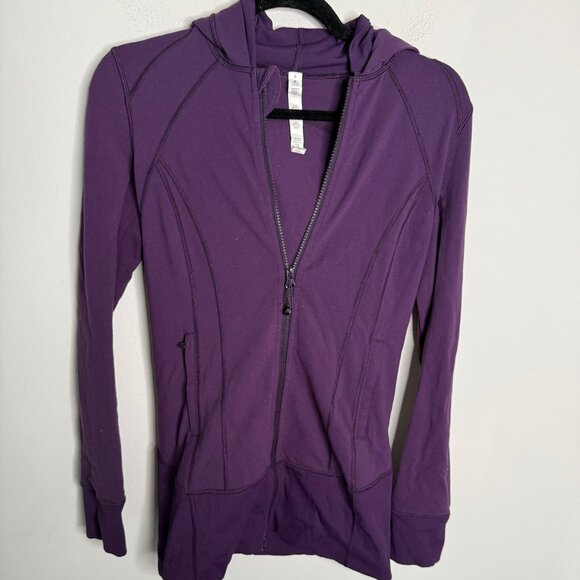 Lululemon Women's 6 Purple Daily Practice Zip Up Hooded Jacket Yoga Workout - Picture 2 of 5